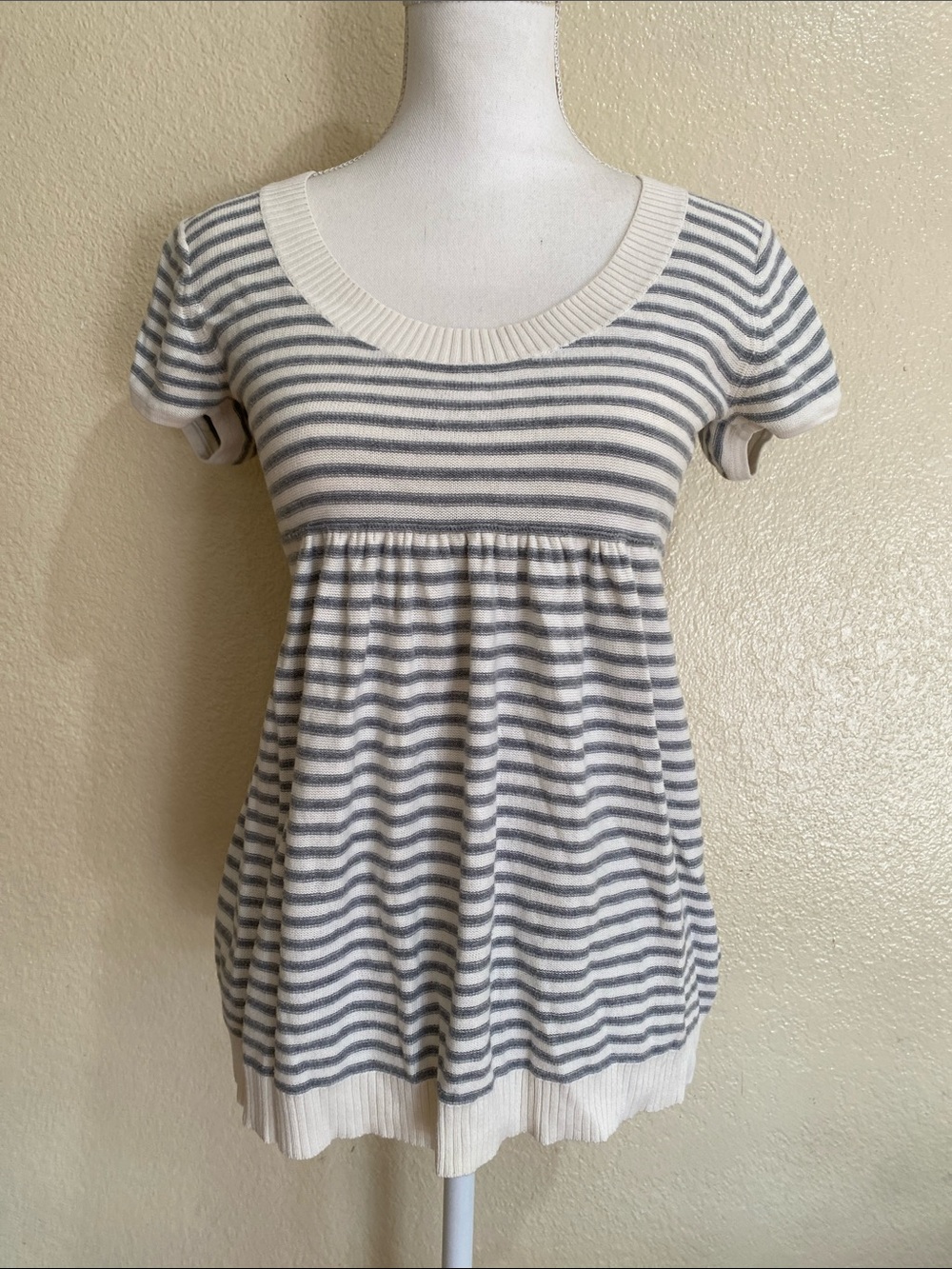 Old Navy 2000s Striped Babydoll Cotton Top